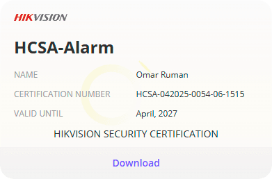 Certificado Hikvision de Trixiti Informática - Alarm