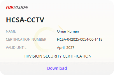 Certificado Hikvision de Trixiti Informática - CCTV