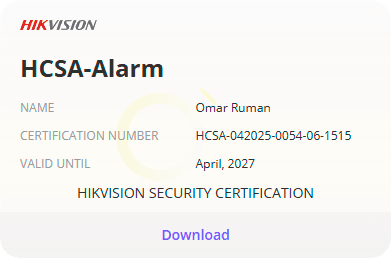Certificado Hikvision de Trixiti Informática - Alarm