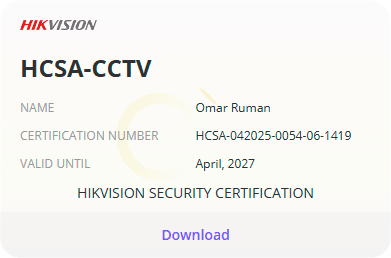 Certificado Hikvision de Trixiti Informática - CCTV